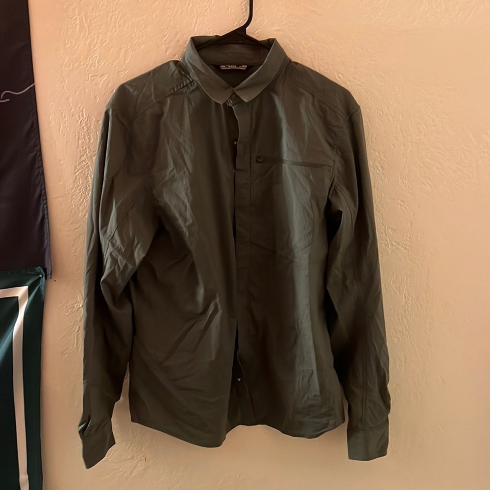 Arcteryx Kaslo Shirt Long Sleeve Men's M green